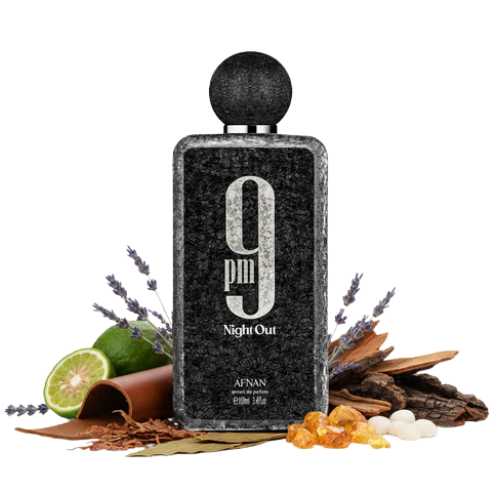 AFNAN 9 PM Night Out Eau de Parfum (EDP) 3.4 Oz / 100 Ml